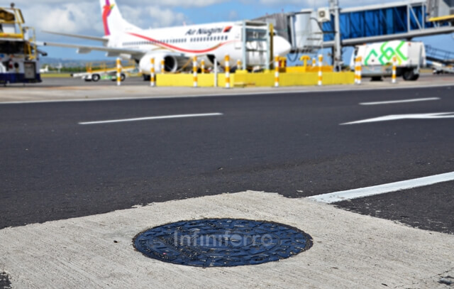 Manhole cover cast iron di area Bandara I Gusti Ngurah Rai